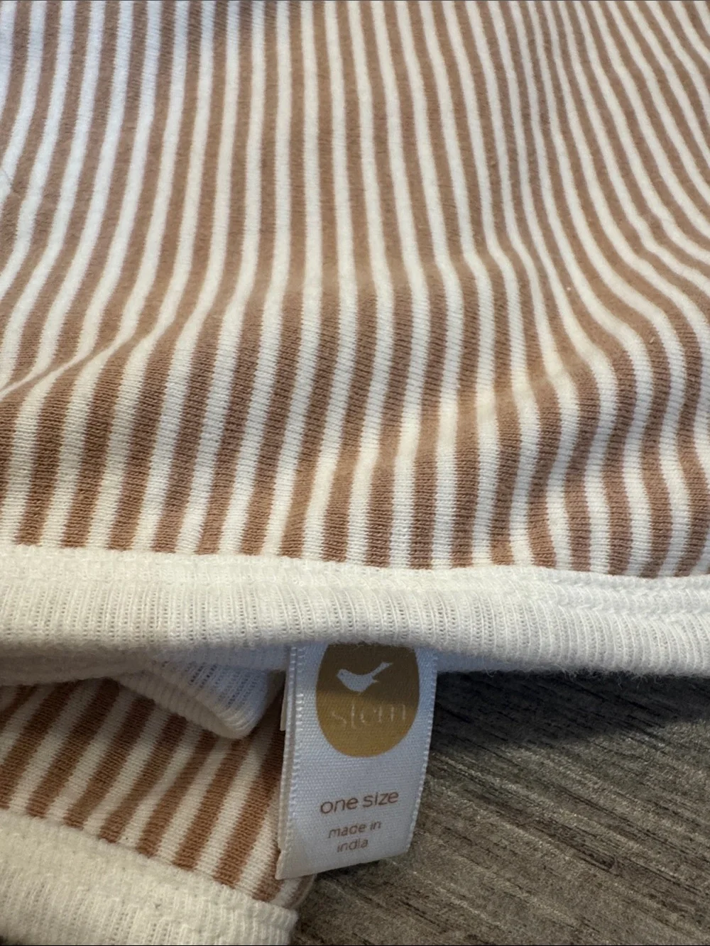 Stem Baby Cream and white Thin Stripe blanket